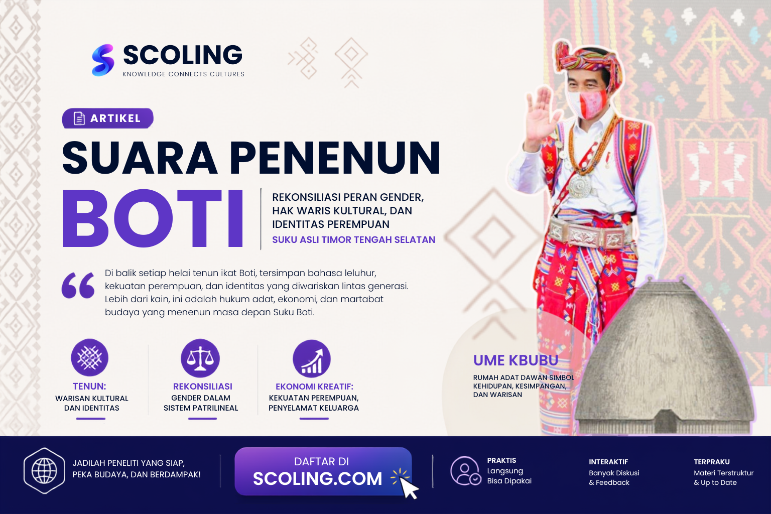 Suara Penenun Boti: Rekonsiliasi Peran Gender, Hak Waris Kultural, dan Identitas Perempuan Suku Atoni Meto, TTS
